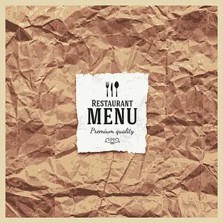 菜单纸张褶皱背景
