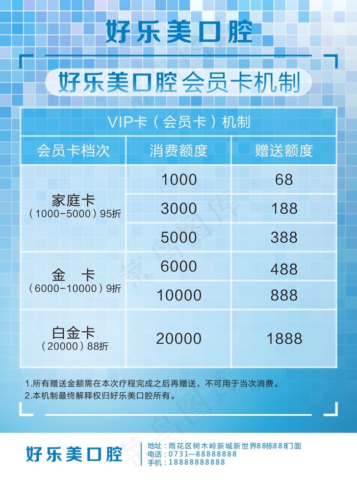 好乐美口腔会员卡机制