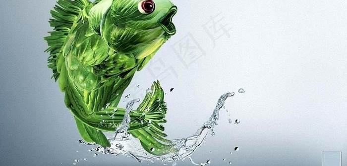 食品创意 鱼图片