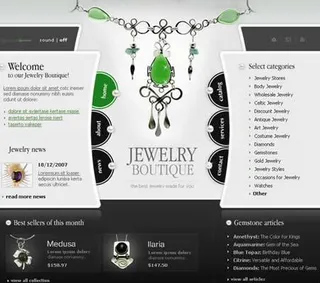 奢侈品挂件首饰购物网站模板