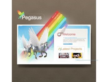 万马奔腾飞跃flash网站模板