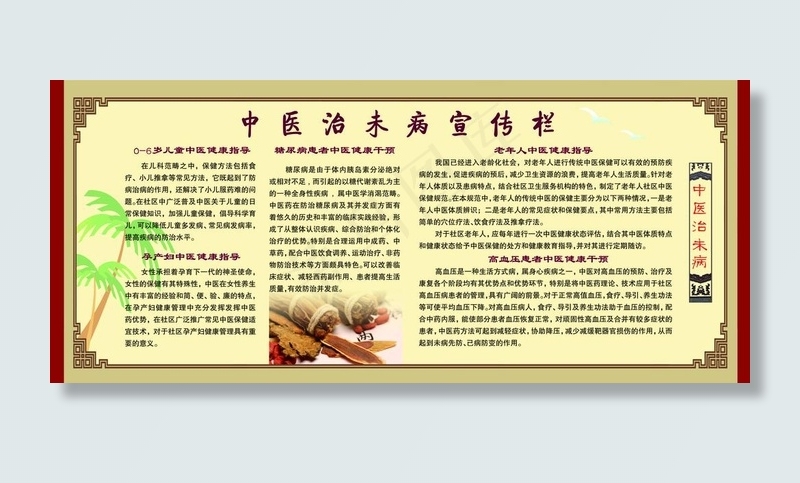 中医治未病展板图片