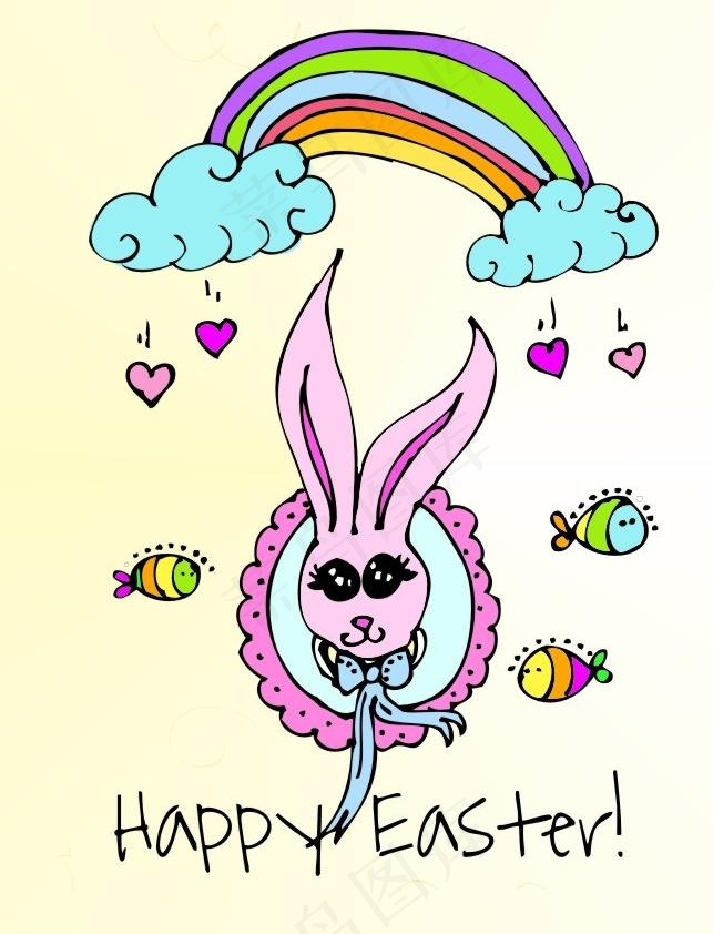 卡通可爱兔子图片