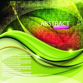 绚丽花纹背景矢量图