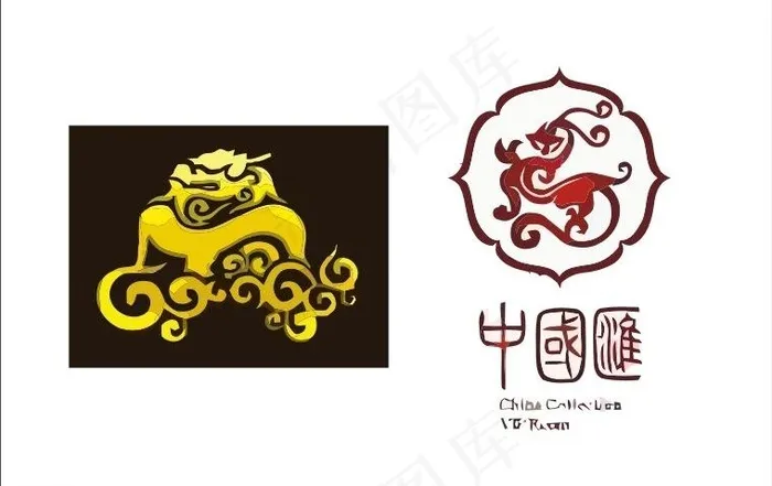 中国龙logo图片cdr矢量模版下载