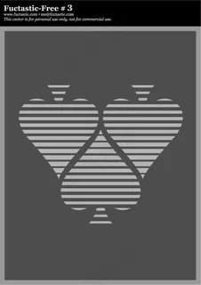 矢量白色条纹黑桃图案