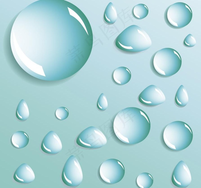 水滴 水珠图片ai矢量模版下载