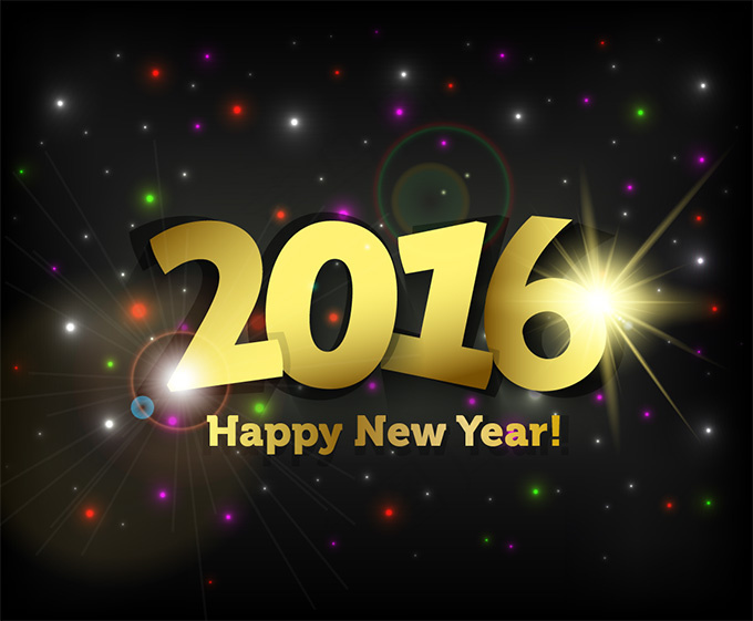 新年2016字体设计EPS