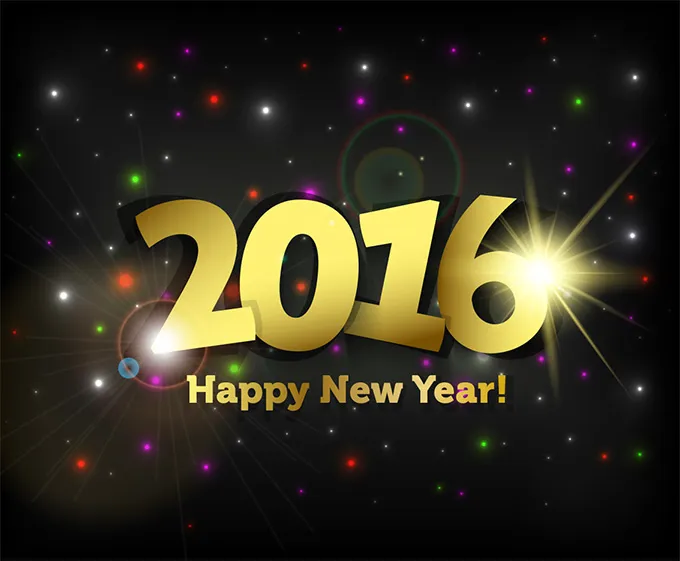 新年2016字体设计EPSeps,ai矢量模版下载