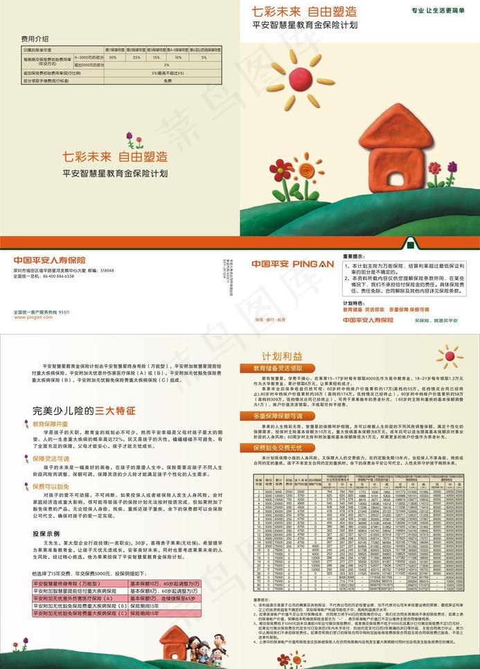 平安智慧星教育金保险计划图片cdr矢量模版下载