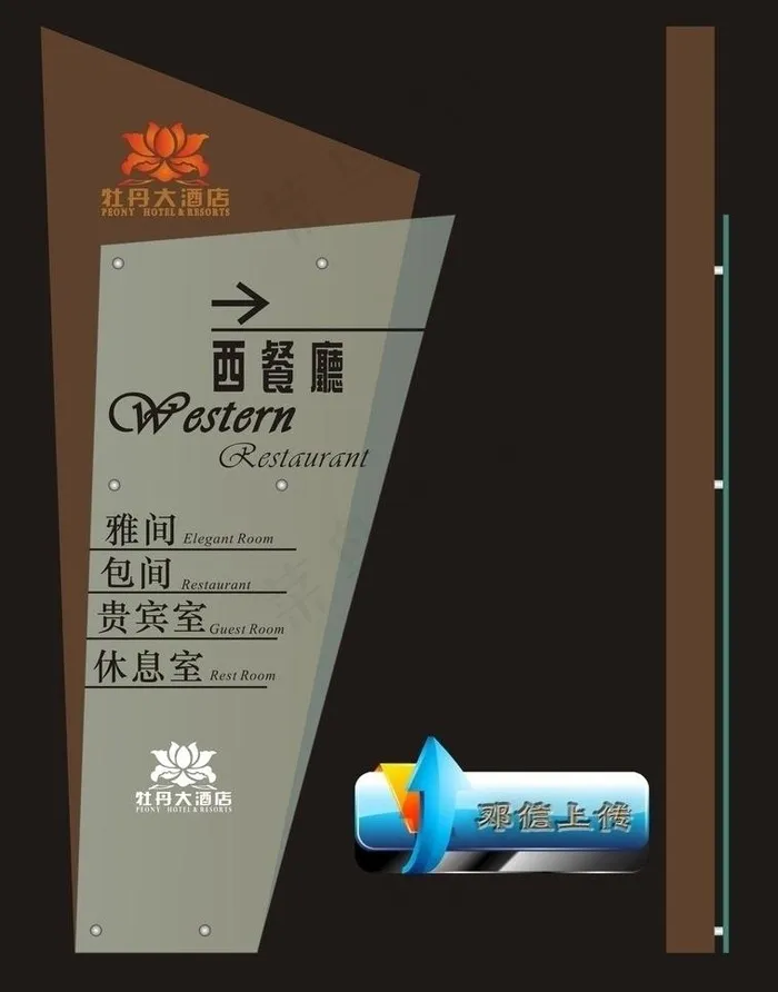 指示牌标识系统图片cdr矢量模版下载