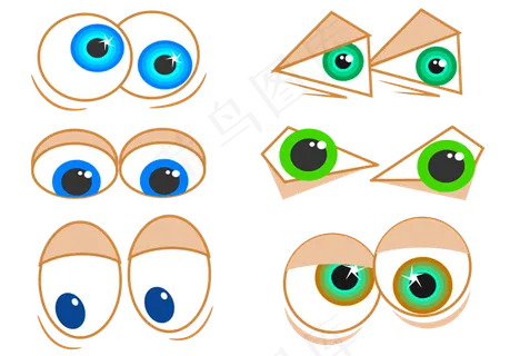 卡通人物的眼睛