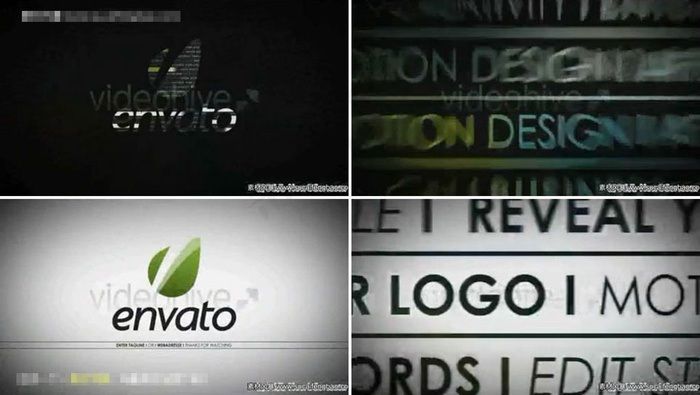 动态文字logo展示演绎片头ai矢量模版下载