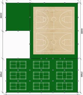 篮球场设计图图片