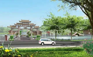 园林大门图片