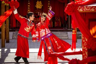 中式花轿新人婚纱摄影图片