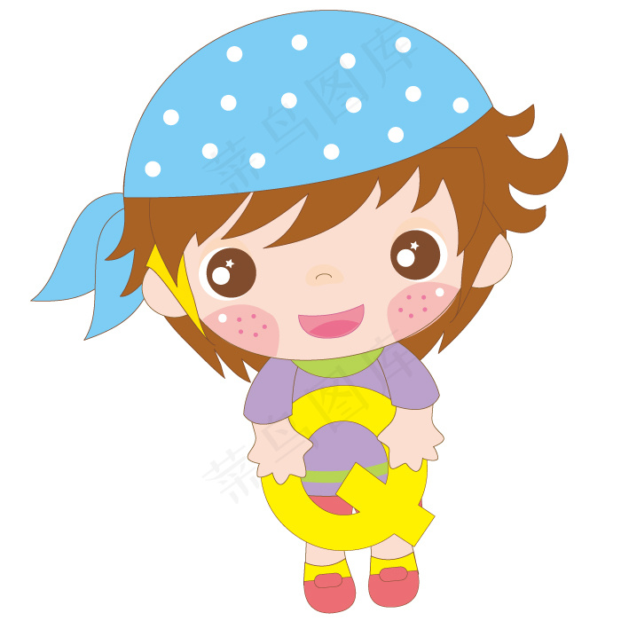 印花矢量图 女童 卡通形象 人物 ...