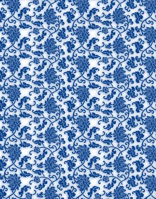 欧式花纹青花瓷图案