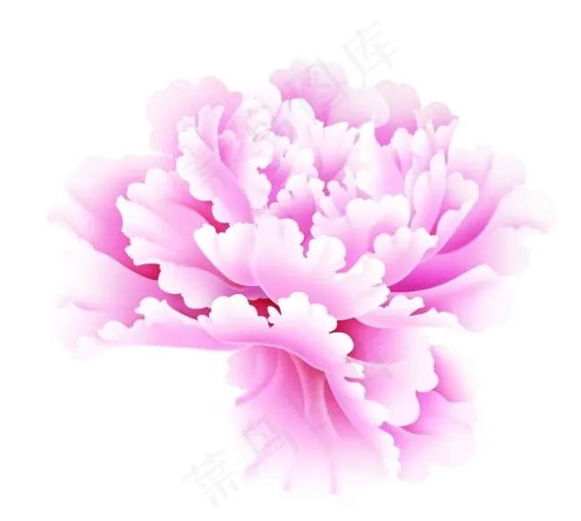 粉色水墨彩牡丹psd模版下载
