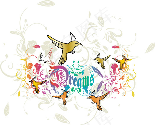 鸽子时尚生活矢量素材