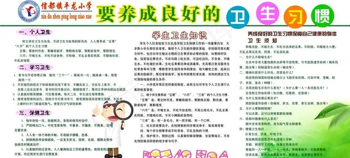 要养成良好的卫生习惯图片psd模版下载