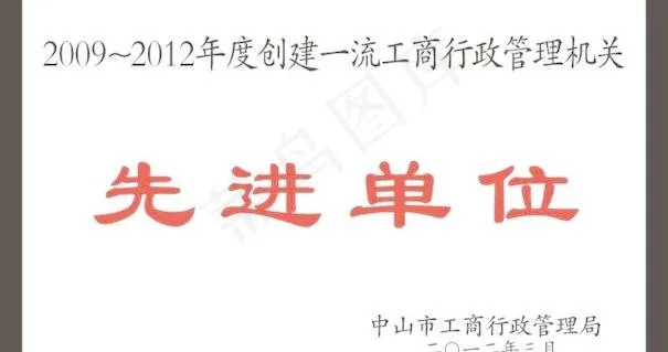 工商行政管理机关先进单位铭牌制作图cdr矢量模版下载