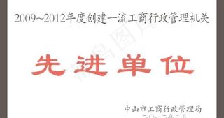 工商行政管理机关先进单位铭牌制作图