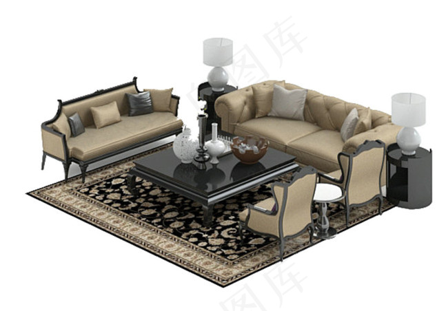 沙发模型素材模板下载