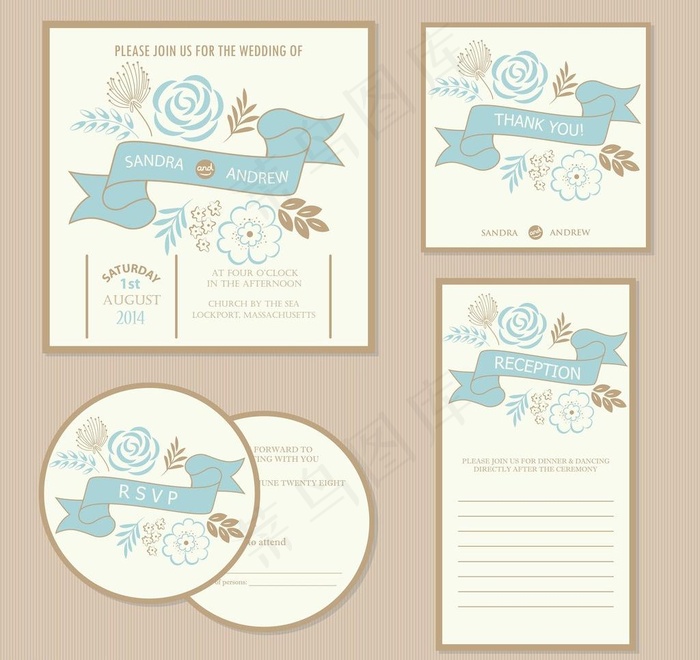 婚礼邀请卡图片