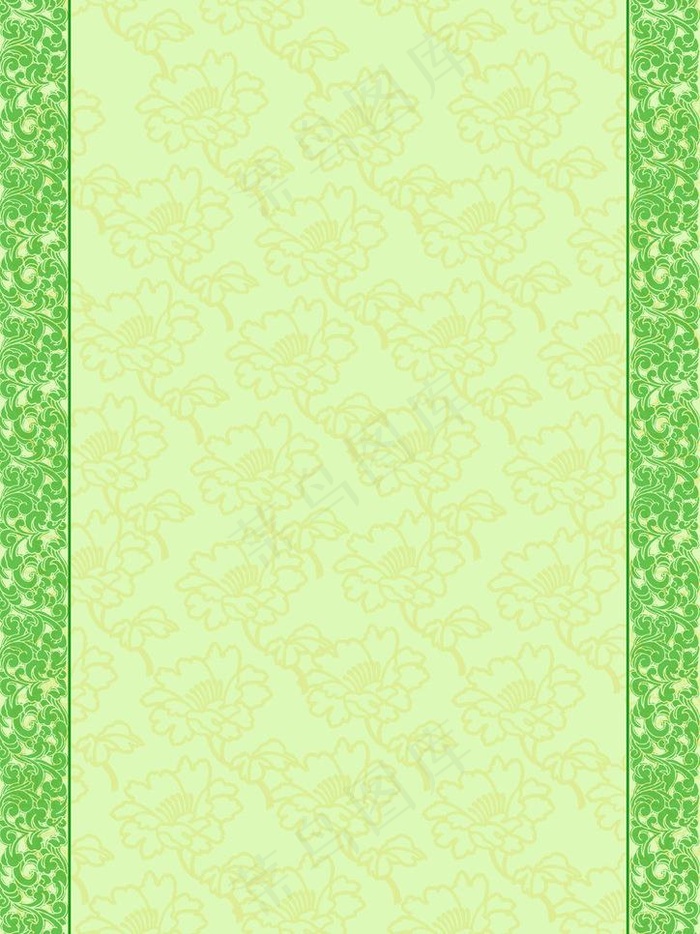 绿色花纹背景图图片(2480X3508(DPI:300))psd模版下载