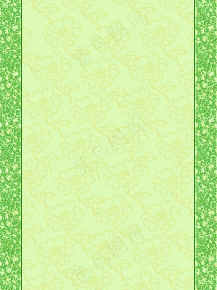 绿色花纹背景图图片(2480X3508(DPI:300))psd模版下载