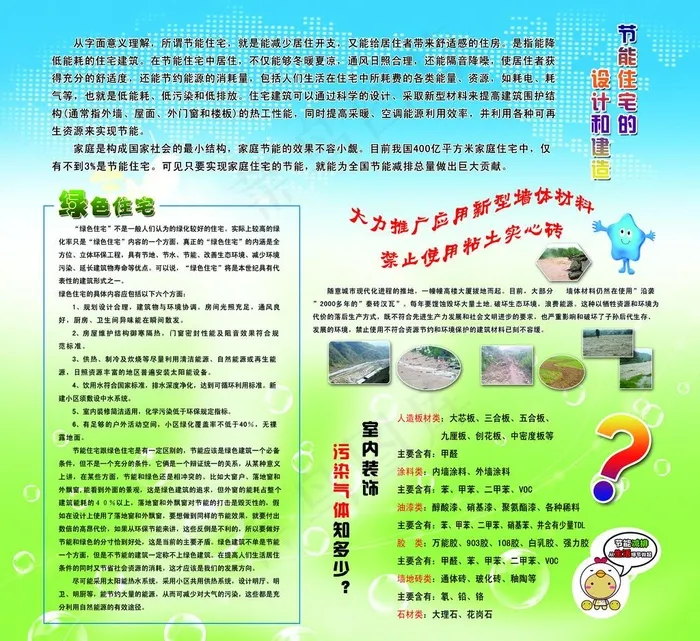节能知识展板图片psd模版下载
