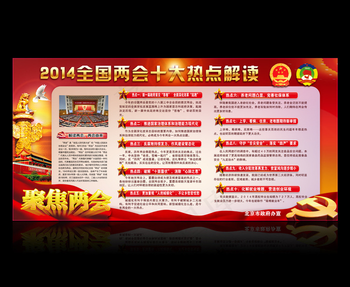 聚焦2014全国两会十大热点简读宣...