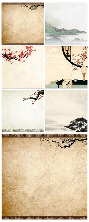 天猫淘宝中国风山水素材主图背景 天猫淘宝中国风山水素材主图背景