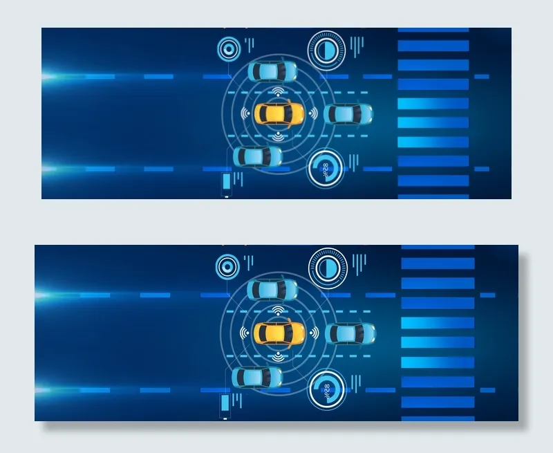 合成智能汽车(1920*700px 	       )psd模版下载