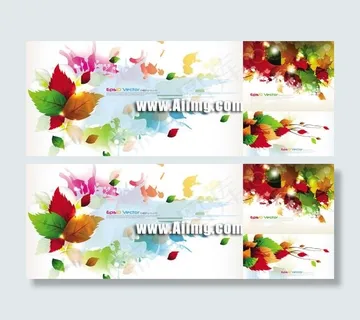 秋天树叶背景矢量素材