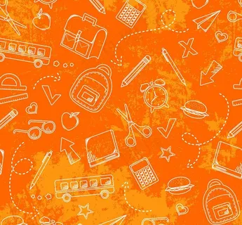 手绘学习用品背景图片