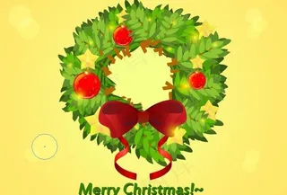 ai矢量圣诞花环图片