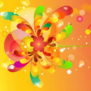 矢量绚烂缤纷花卉图案