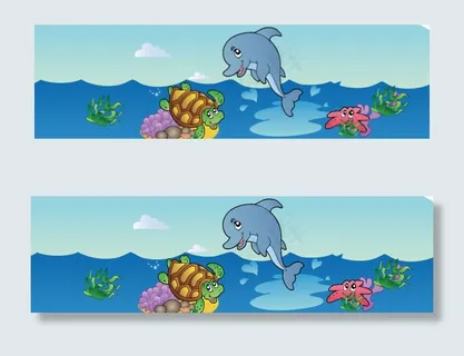 海底世界卡通动物海报 海底世界卡通动物海报