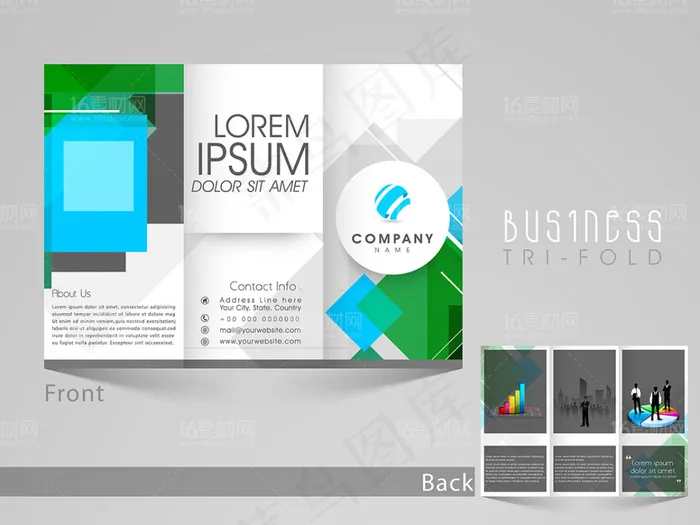 精美三折页设计矢量素材 宣传单eps,ai矢量模版下载