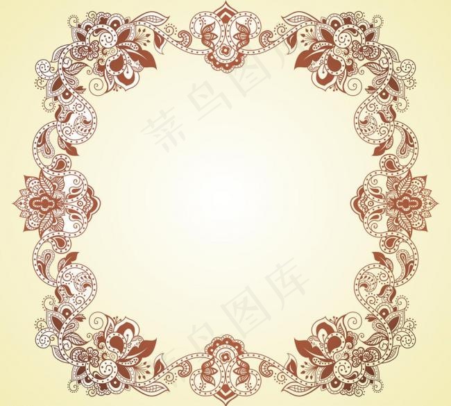 花朵花卉花纹边框图片