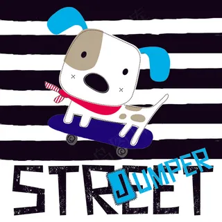 彩色卡通猫咪等小动物EPS矢量素材