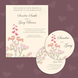 心形花纹贺卡素材模板下载