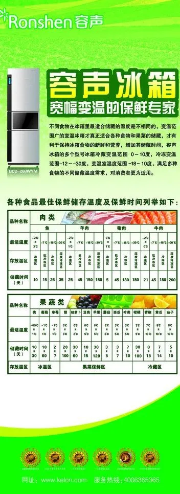 容声冰箱x展架图片psd模版下载