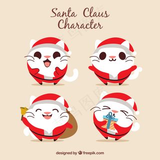 可爱卡通矢量猫