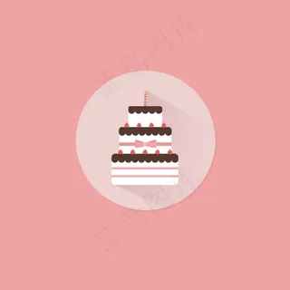 扁平化生日蛋糕设计矢量素材