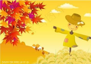 韩国自然风景 秋天风景素材 矢量 ...