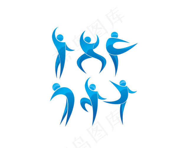 人形剪影05—矢量素材