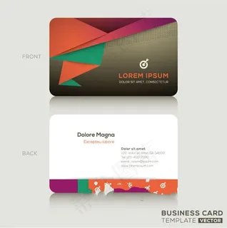多彩名片模板
